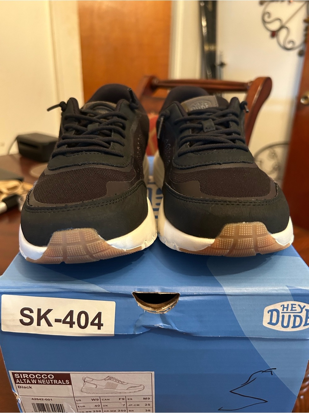 Hey Dude Women’s Black SK-404 Athletic Sneakers